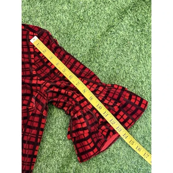 Draper James Roslyn Midi Dress Size 6 Red Plaid Bell Sleeves‎ Festival DRW0611 - Picture 15 of 16